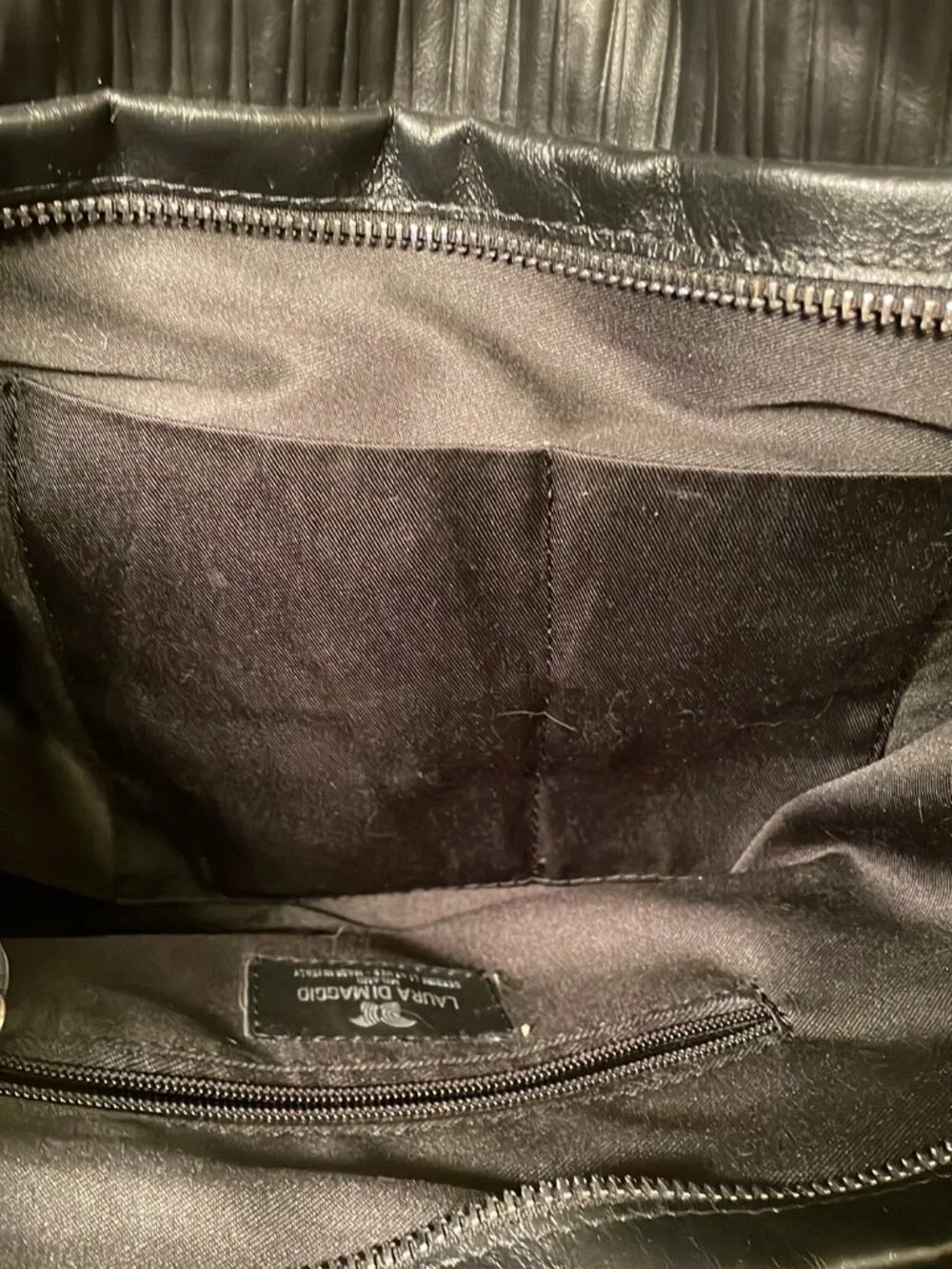 Laura DiMaggio, large satchel, imported, soft, genuine, leather, and dust bag